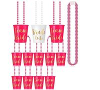 KIXZSAZ Collier de 12 pièces pour mariée, décoration de fête mariage en verre ABS noir, décorations fête, équipe mariée, B