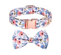 KIXZSAZ Collier Universel pour Animaux de Compagnie Boucle réglable Colliers élastiques Mode Mignon Collier Anti-Perte Cou Accessoire Jardin Marche, Noeud Papillon