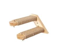 KIXZSAZ Colonne à gratter pour Chat - Enroulement de Corde de Chanvre Escalier d'escalade en Bois Naturel Robuste et Durable Escalier pour Chat Arbre à Jouets pour, 2 Couches (Corde Chanvre)