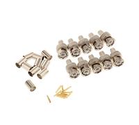 KIXZSAZ Connecteur BNC mâle à sertir pour la création de câbles sur mesure en toute Connecteur BNC mâle RG60 professionnel à sertir pour réaliser des câbles sur mesure. Permet