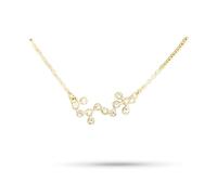 KIXZSAZ Constellation Thème Strass Amitié Collier Ins Confortable avec Affichage Carte Bijoux Chaîne Charme Pendentif, Or du Scorpion