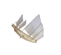 KIXZSAZ Construction Artisanale en Bois d'un Bateau de Sable Chinois à l'échelle 1/80 : découvrez l'histoire grâce à des activités manuelles captivantes
