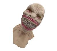 KIXZSAZ Couverture de visage diable terreur Gag dent démon Halloween Costumes effrayant suiveur tour accessoire couvertures faciales horrible bouclier