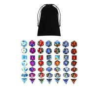 KIXZSAZ Dés polyédriques en Acrylique pour Jeux de Casino - Superbe Ensemble de dés polyédriques - Idéal pour l'apprentissage des mathématiques - Choix pour Les Joueurs Jeux Table - Esthétique