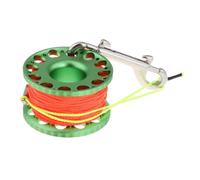 KIXZSAZ Dévidoir de plongée sous-marine compact avec mousqueton à double vis, léger et doté d'une ligne haute visibilité.