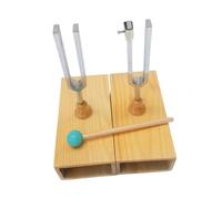 KIXZSAZ Diapason résonant durable avec percuteur pour la compréhension des ondes sonores en milieu scolaire, avec boîte de résonance en bois et étui de résonance.