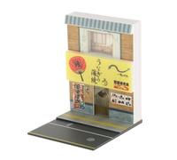 KIXZSAZ Diorama Multifonctionnel pour collectionneurs de Voitures Miniatures à l'échelle 1/64, permettant notamment de présenter des maquettes bâtiments, Magasin sushis