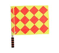 KIXZSAZ Drapeau d'arbitre Sportif Durable, mât en Acier Inoxydable, poignée en Mousse Facile à Prendre Main, Officiel pour Divers entraînements, matchs compétitions, Petit carré