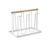 KIXZSAZ Égouttoir à tasses étagère détachable résistant à la Corrosion bouteille support de rangement Stable couleur unie verre vin organisateur maison cuisine, Blanc 1