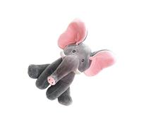 KIXZSAZ Éléphant Musical en Peluche avec Oreilles Mobiles : Un Jouet Amusant et Stimulant pour développer Le Rythme et la Coordination des Enfants. Peluche électrique pour Enfants.