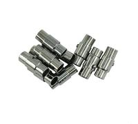 KIXZSAZ Embouts de cordon à fermoirs magnétiques noirs, fermoirs pour bijoux en cuivre, accessoires de mode et maroquinerie. Pour Dimensions approximatives : 17 x 7 mm. Matériaux : cuivre et aimant.