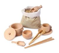 KIXZSAZ Encouragez l'exploration de soi avec Un Ensemble sensoriel pour Enfants, des Jouets en Bois, des capacités Pratiques, Un entraînement cérébral, Ensemble de Couverts et Baguettes