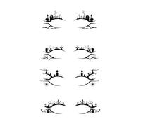 KIXZSAZ Ensemble d'autocollants d'ombre à paupières d'halloween Maquillage d'eye-Liner temporaire de Photographie