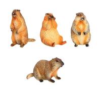 KIXZSAZ Ensemble de Figurines d'animaux réalistes : marmottes, Jouets décoratifs pour comptoir à Usage éducatif Scolaire, mais Aussi Accessoires pour raconter des Histoires pour aux Enfants.