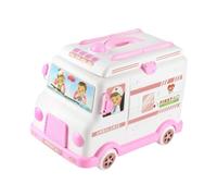 KIXZSAZ Ensemble de Jouets de Camion d'ambulance avec lumière et Son offrant Une expérience complète Jouet médecin pour Les Enfants Ensemble médecin interactif Amusant Jeu rôle