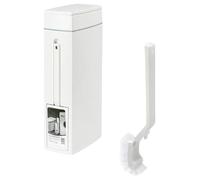 KIXZSAZ Ensemble de Nettoyage pour Salle de Bain : Poubelle intégrée avec Brosse, compacte et offrant Un Nettoyage Complet. Couvercle Inclus.