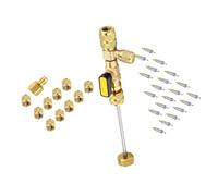 KIXZSAZ Ensemble d'outils combinés pratique comprenant un extracteur de noyau de valve facile à utiliser et un kit d'écrous en laiton. Bouton métallique