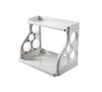 KIXZSAZ Étagère de cuisine à Double couche disposée de manière ordonnée pour un rangement pratique, Double couche avec une forte capacité charge, gris