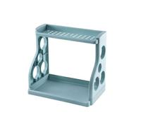 KIXZSAZ Étagère de cuisine à Double couche disposée de manière ordonnée pour un rangement pratique, Double couche avec une forte capacité charge, bleu