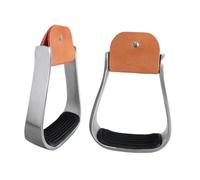 KIXZSAZ Étriers d'équitation Haut de Gamme, élégants et légers, en Aluminium, pour selles de Cheval Western, pour Cavaliers soucieux de Leur Style.