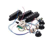 KIXZSAZ Faisceau de câblage complet pour micros de guitare électrique, incluant un Pour micro chevalet passif pour une restitution sonore optimale ; micros simples remplacement, Noir, 120 x 120 x