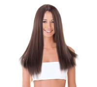 KIXZSAZ Femmes perruque Simulation bandeau longue ligne droite respirant faux cheveux moyen séparation mode décoration Costume postiche, Type 2