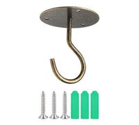 KIXZSAZ Fer plante crochet Portable remplacement enduit couleur unie mural plafonnier parapluie fleur Pot cintre support support, Bronze