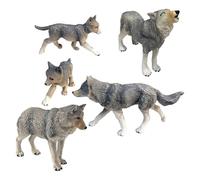 KIXZSAZ Figurine de Loup pour Sauvage réaliste, Un Excellent Objet de Collection témoignant d'un Savoir-Faire Exceptionnel et d'une Valeur éducative.