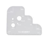 KIXZSAZ Gabarits en acrylique transparents faciles à utiliser, outil pratique pour débutants avec règle à coins arrondis, pochoir pour créations élégantes, gabarit