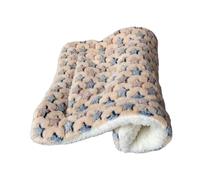 KIXZSAZ Gardez Votre Animal de Compagnie au Chaud et Confortable Toute l'année avec Notre Couverture Toutes Saisons Pratique pour Transporter Le Tapis de nid Chat en Peluche, étoile Jaune, S 35 * 28