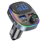 KIXZSAZ Haute Tension Charge Voiture Bluetooth FM transmetteur Voiture Lecteur MP3 Adaptateur Radio ABS 1 Bluetooth Lecteur MP3
