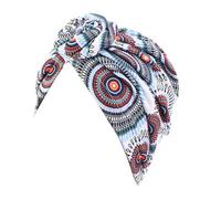 KIXZSAZ Head Wraps pour femmes Headwrap Knot Caps Bonnet pré-attaché Sleep Hat Cap plissé Skullcap Fancy Headwear Swirly Headcover, Cercle lac bleu