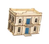 KIXZSAZ Horloge de bureau unique en bois, puzzle 3D architectural, décoration intérieure, cadeau stimulant la créativité et le développement des, 2 étages