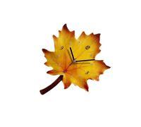 KIXZSAZ Horloge Murale numérique de Style Moderne 12 Pouces en Bois Silencieux à Quartz Grande décoration sans tic-tac en érable écologique pour Salle de Bain et Tout Autre, Feuille d'érable, 30 cm