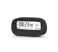 KIXZSAZ Horloge numérique LCD thermomètre Calendrier température humidité mètre Alarme hôtel Bureau horloges Multifonctions en Plastique