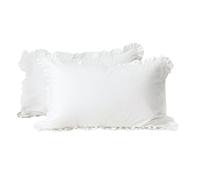 KIXZSAZ Housses d'oreiller en Tissu avec Bordure à Volants pour Un Confort Ultime, taies d'oreiller décoratives de à Volants