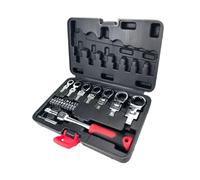 KIXZSAZ Jeu complet de clés à cliquet, jeu de clés à cliquet flexibles, outil multifonction flexible interchangeable, kit réparation automobile, coffret d'outils combinés.