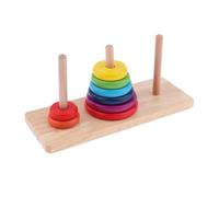KIXZSAZ Jeu d'anneaux colorés à empiler pour Apprendre Les Couleurs et Les Tailles Relatives. Idéal pour développer la Coordination œil-Main et renforcer Le Lien Parent-Enfant.