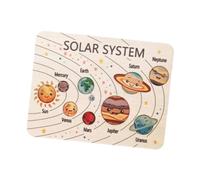 KIXZSAZ Jeu d'astronomie Cognitive pour Enfants : Puzzle éducatif en Bois représentant Les Huit planètes. Ce Puzzle ludique et interactif favorise la Coordination œil-Main et l'éveil des Enfants.