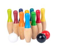KIXZSAZ Jeu de Bowling Familial interactif et ludique pour Enfants : des expériences mémorables garanties ! Ce Jeu de Bowling avec Boules en Bois est idéal pour s'amuser à l'intérieur comme à