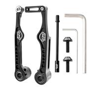 KIXZSAZ Jeu de plaquettes de frein V-Brake pratiques, adaptées Pour aux VTT. Installation facile. Compatibles avec la plupart des freins V-Brake. Leviers et, noir, 126 x 60.8 mm