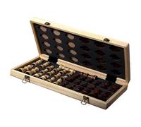 KIXZSAZ Jeu d'échecs éducatif Qui favorise la mémoire, l'observation et Le développement de l'imagination chez Les Enfants Tout en s'amusant. Jeu d'échecs de Poche en Bois.