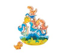 KIXZSAZ Jeu d'équilibre à empiler en Bois Qui Encourage la motricité Fine, l'imagination et la créativité chez Les Jeunes Enfants. Bloc coloré en Forme d'animaux variés Qui Peut Apprendre pour