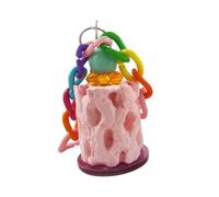 KIXZSAZ Jouet Perroquet coloré avec Crochet pour mâcher et broyer molaire ABS Pierre molaire Jouet à mâcher chaîne promouvoir la santé du Bec