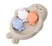 KIXZSAZ Jouets de Bain en Forme d'animaux pour Un Jeu créatif et imaginatif. Ces Jouets de Bain en Caoutchouc Souple sont sans Danger pour Les Jeunes Enfants. , tapez+2