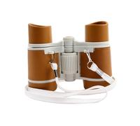 KIXZSAZ Jumelles pour Enfants, Jouet d'extérieur léger avec Cordon, pour Observer Les Oiseaux en Toute liberté. Idéal pour Les Voyages et L'Aventure en Pleine Nature, Marron foncé, 8.8 x 11 x 4 cm