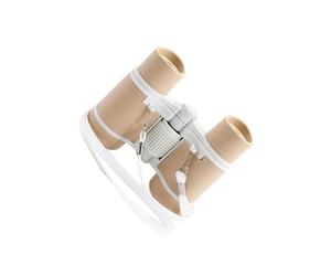 KIXZSAZ Jumelles pour Enfants, Jouet d'extérieur léger avec Cordon, pour Observer Les Oiseaux en Toute liberté. Idéal pour Les Voyages et L'Aventure en Pleine Nature, café léger, 8.8 x 11 x 4 cm