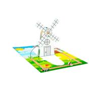 KIXZSAZ Kit de Circuit en Papier représentant Un Moulin à Vent : découvrez Les Circuits électriques de Base grâce à des activités ludiques et
