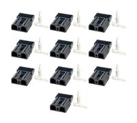 KIXZSAZ Kit de connecteur de camion | Le Terminal en cuivre plaqué argent épaissi, les éclats intégrés sont faits matériaux épais , Noir , 10 pièces