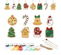 KIXZSAZ Kit de Peinture par numéros de Noël pour débutants, décorations d'arbre à Faire soi-même avec Corde de Chanvre, kit d'art pour Salon, PVC, MBH06
